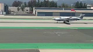 Pilatus pc12 landing at Santa Monica airport