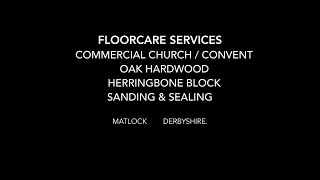 Church Hall Oak Herringbone Block Floor Sanding & Sealing by Floorcare Services