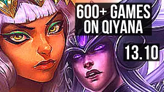 QIYANA vs SYNDRA (MID) | 13/1/3, Legendary, 600+ games | KR Master | 13.10