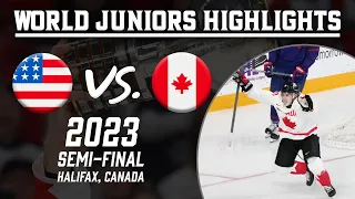 Canada vs. USA | 2023 WJC Semi-Final | Extended Highlights