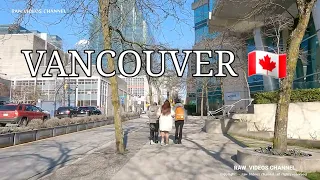 Downtown Vancouver, Afternoon Walk 4K Virtual Tour, Lifestyle city