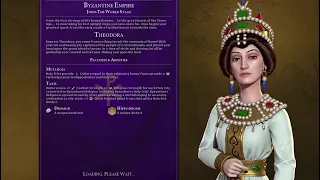Sid Meier's Civilization VI | Theodora of Byzantine Empire | Intro Theme and All Animations