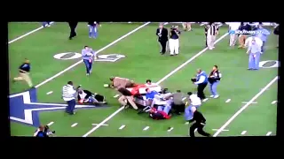 Golf Cart  Plows Into Coach/Reporters at Cowboy Stadium!!!!