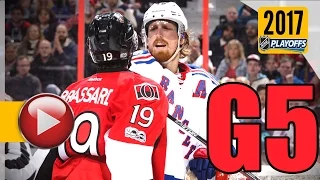 New York Rangers vs Ottawa Senators. 2017 NHL Playoffs. Round 2. Game 5. May 6th, 2017. (HD)