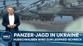 PUTINS KRIEG: Russischer Kampfhubschrauber macht in der Ukraine gezielte Jagd auf Leopard-Panzer
