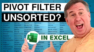 Excel - Pivot Filter Out of Sequence and ...: Episode 1785