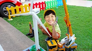 예준이의 레고 발전소 조립놀이 중장비 포크레인 트럭놀이 Lego Toy Assembly with Excavator