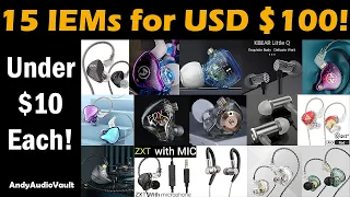 Shopping Spree! 15 IEMs under $10 USD from AliExpress for $100!