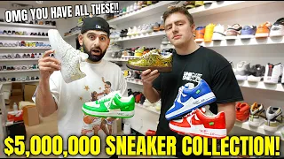 INSIDE CRAZY $10 MILLION SNEAKER COLLECTION!! *ENTIRE LV x VIRGIL NIKE SET, SAMPLES, PEs and MORE!!*