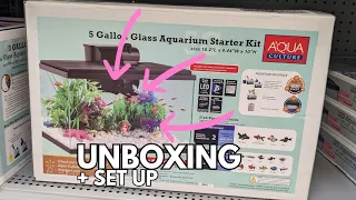 5 Gallon Aquarium Starter Kit by Aqua Culture | Unboxing + Betta Fish Tank Set Up!