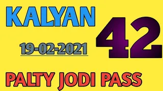 Kalyan 19//02//2021 single Jodi trick don't mis second touch line (#JDBHAIMATKA)