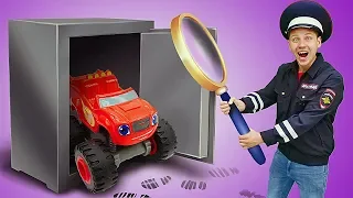 Игрушки из мультфильмов про машинки ведут расследование. Кто ограбил банк?