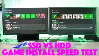 Xbox One X SSD Vs Xbox One X HDD Game Install Comparison