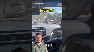 Driverless car vs police officer!