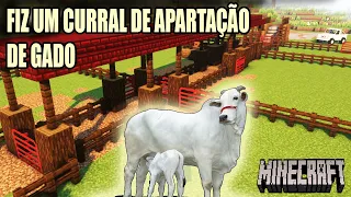 FIZ UM CURRAL DE VACA E BOI ! - minecraft roleplay - parte 58