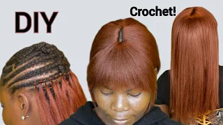 How To Do This Straight Crochet Hair With Bangs Using Just One Pack Of Braiding Hair