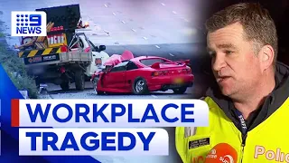 Tributes flow for traffic controller hit and killed while working | 9 News Australia