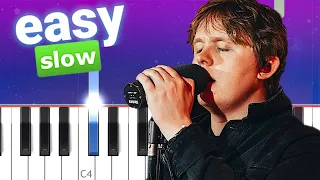 Lewis Capaldi - Someone You Loved (100% SLOW EASY PIANO TUTORIAL)