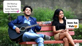 Old Mashup Legendary Hit 90s songs || Randomly Singing in Public With Cute Girl || By Mrking