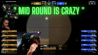 Ohnepixel reacts to s1mple malding in the middle of a round against Vitality at Gamers8