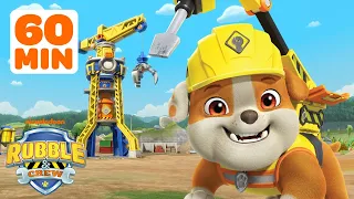 Rubble Bow Wow Builds at the Construction Tower! w/ Charger & Motor | 1 Hour Compilation | Nick Jr.