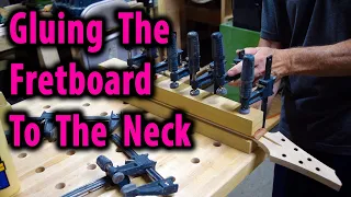 The Steampunk Guitar Part 4: Gluing The Fretboard To The Neck