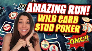 INCREDIBLE! 😮 BIG WIN on Wild Card Stud Poker #poker #stud #winner