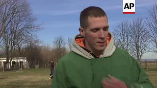 Prisoners look after stray dogs in Serbian jail