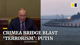 Putin says Ukraine behind Crimea bridge blast, calling it ‘act of terrorism’