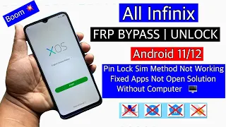 All Infinix Frp Bypass Android 11/12 || infinix android 11/12 remove google lock 2023 || without pc