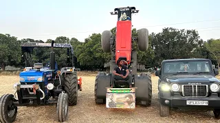 thar race 4x4 tractor stunt swaraj