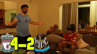 LIVERPOOL vs NEWCASTLE (4-2) LIVE FAN REACTION !! MO SALAH DOUBLE, GAKPO AND JONES GOALS !!