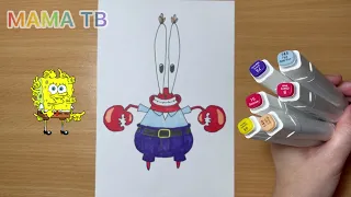 Как нарисовать Мистера Крабса / How to Draw Mr. Krabs SpongeBob SquarePants