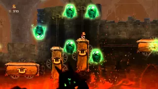 Rayman Legends 100% Walkthrough Part 1 - World 1 - Once Upon a Time & Creepy Castle