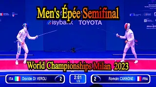 Davide Di Veroli Dominates: Men's Épée Semifinal | World Fencing Championships Milan 2023