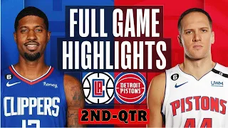 Los Angeles Clippers vs. Detroit Pistons HIGHLIGHTS 2nd-QTR HD | 2024 NBA season | 2/02/2024