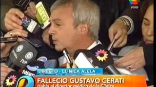 Clínica ALCLA confirma la muerte de Gustavo Cerati