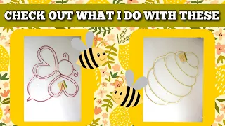 Dollar Tree Wreath Forms Diy. Super Cute Bee and Hive