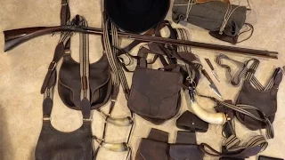 Traditional Leather Hunting Gear - Possibles Bag - Powder Horn - Knife - Clothing