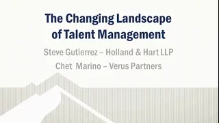 Changing Landscape of Talent Management