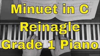 Minuet in C - Reinagle - Grade 1 ABRSM Piano 2023-2024 A3