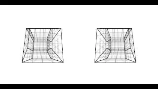 Look into 4D Space - a Short Crossed-View Stereoscopic Simulation of a Tesseract