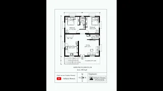 2 Bedroom House Design / low budget building plan / two bedroom villa plan / instyle homes
