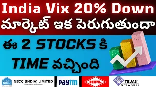 VIX 20% Down, Eqitas Small Finance Bank, PayTm, HPL Electric, Tejas Network, NBCC