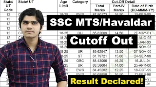 SSC MTS/Havaldar Cutoff Out | Result Declared !