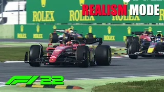 F1 22 Realism Mode - Charles Leclerc at Monza (100% race + Track IR + Cockpit + No Assists)