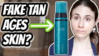 Does FAKE TAN AGE SKIN? | Self tan safety | Dermatologist @DrDrayzday