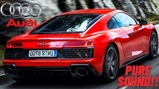 Audi R8 Sound Exhaust V10 Acceleration Sound ( Straight Piped + Stock )