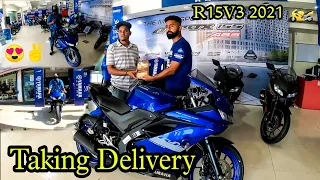 Taking Delivery of R15V3 BS6 Model 2021 🏍 |