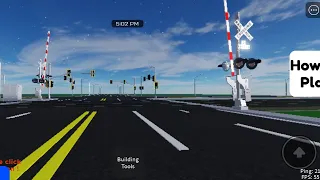 [New road remodel by me] build a railroad crossing X [Roblox]